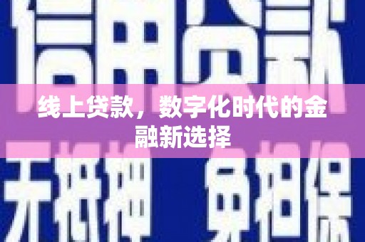 成武线上贷款，数字化时代的金融新选择