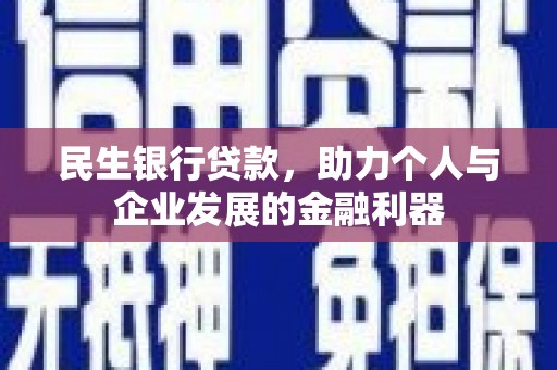 茂名民生银行贷款，助力个人与企业发展的金融利器