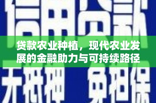 樊城贷款农业种植，现代农业发展的金融助力与可持续路径