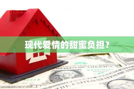 东西湖现代爱情的甜蜜负担？