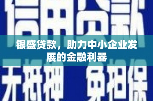夷陵银盛贷款，助力中小企业发展的金融利器