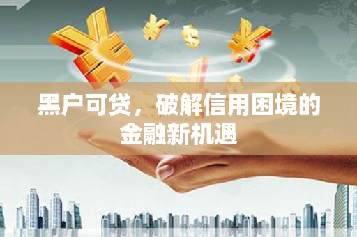 四会黑户可贷，破解信用困境的金融新机遇