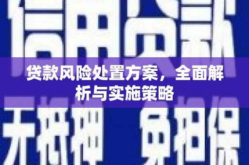 甘泉贷款风险处置方案，全面解析与实施策略